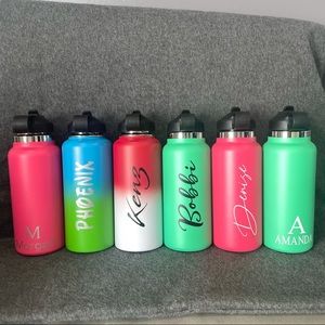Insulated water bottle 32 oz straw lid